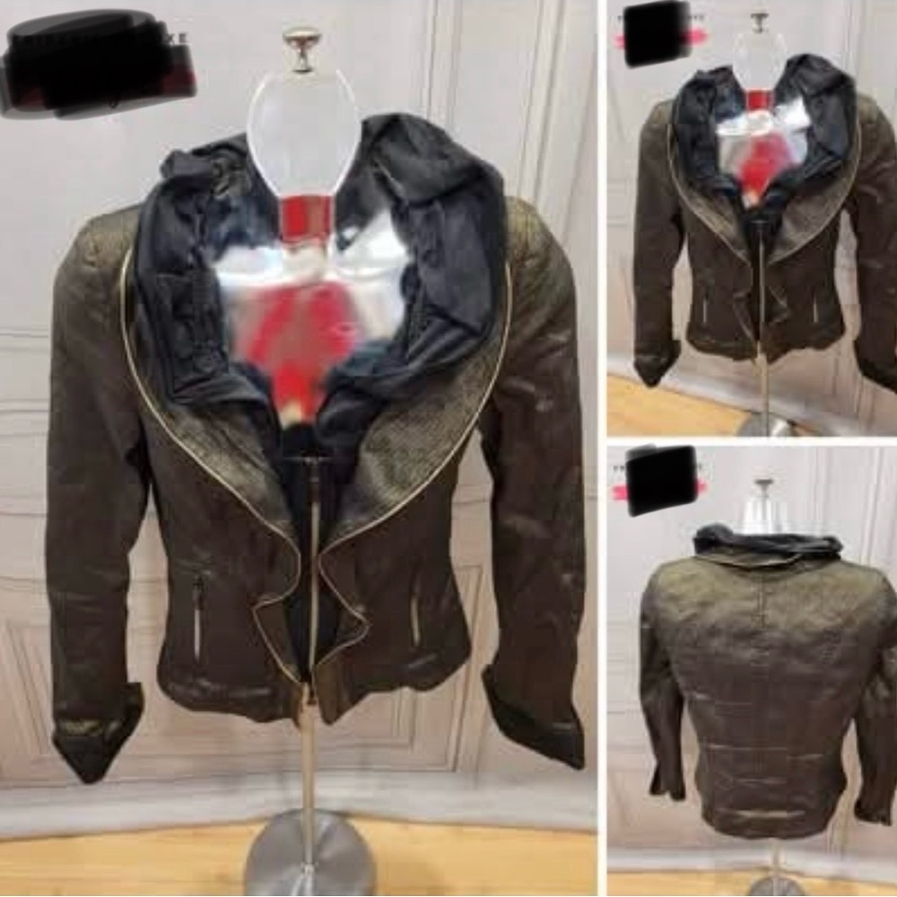 Crisca Elegant stylish Black and gold Women's Jacket small